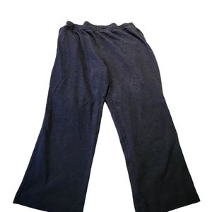 Lands' End Women's Gray Sport Knit Straight Leg Workout Pants Size Large 14-16